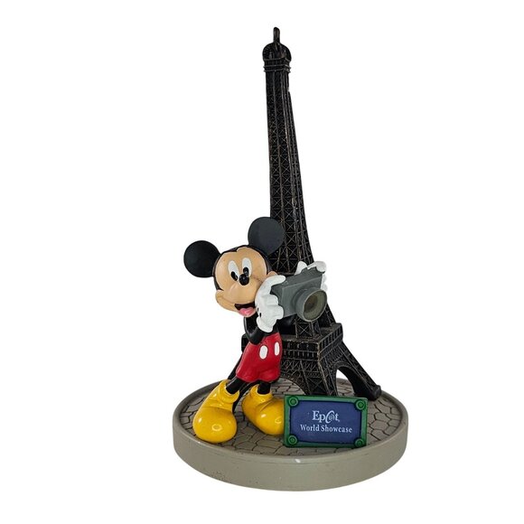 Disney Mickey Mouse Epcot World Showcase Eiffel Tower Figurine *Repair* - Picture 1 of 9